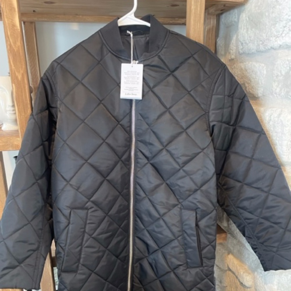 Brand NTW &otherstories quilted coat size XS black
